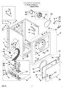 CABINET Diagram and Parts List for CGDX563JQ0  Crosley Dryer