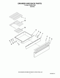 DRAWER AND RACK PARTS Diagram and Parts List for GW399LXUS04  Whirlpool Range