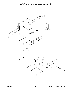Door And Panel Parts Diagram and Parts List for KDPM704KPS1  KitchenAid Dishwasher