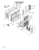 CABINET Diagram and Parts List for AR1230XA0  Whirlpool Air Conditioner