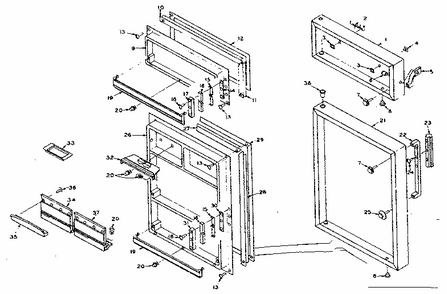 Part Location Diagram of 511543 Whirlpool Parts list supplement (for model nos. 106. n120...