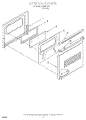 OVEN DOOR, OPTIONAL Diagram and Parts List for RB220PXYB1  Whirlpool Wall Oven