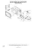 OVEN DOOR AND LATCH Diagram and Parts List for MW1200XW0  Whirlpool Microwave