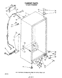 CABINET Diagram and Parts List for EV150NXSW00  Whirlpool Freezer