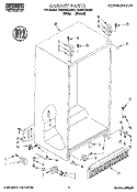 CABINET Diagram and Parts List for RS22BRXDW01  Roper Refrigerator