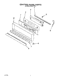 CONTROL PANEL, LITERATURE Diagram and Parts List for KEBI141YBL1  KitchenAid Wall Oven