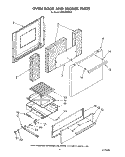 OVEN DOOR AND BROILER Diagram and Parts List for SF0100ERW2  Whirlpool Range