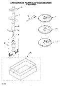 ATTACHMENT PARTS AND ACCESSORIES Diagram and Parts List for KPFP850  KitchenAid Food Processor
