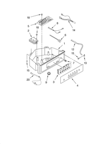Control Panel Parts Diagram and Parts List for 10689482998  Kenmore Ice Maker