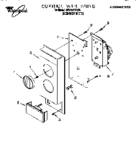 Control Panel Diagram and Parts List for MT707XDQ0  KitchenAid Microwave