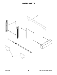 03 - Oven Parts Diagram and Parts List for JMC2430LM01  Whirlpool Microwave