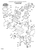 CABINET AND STIRRER Diagram and Parts List for KEMS308GSS1  KitchenAid Microwave Oven Combo