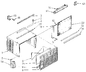 Cabinet Diagram and Parts List for 1068750511-AC  Kenmore Air Conditioner
