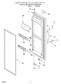REFRIGERATOR DOOR Diagram and Parts List for 8ED20TKXFN04  Whirlpool Refrigerator