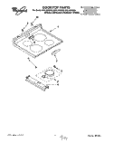 COOKTOP, LITERATURE Diagram and Parts List for RF314BXBN0  Whirlpool Range