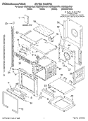 OVEN PARTS Diagram and Parts List for KEMC308KSS01  KitchenAid Microwave Oven Combo