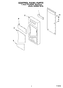 CONTROL PANEL Diagram and Parts List for 7MT2210SJQ0  Whirlpool Microwave