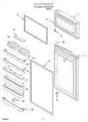 DOOR Diagram and Parts List for ET09PCXHW00  Whirlpool Refrigerator