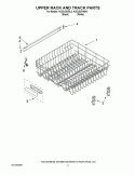 UPPER RACK AND TRACK PARTS Diagram and Parts List for KUDL03IVWH3  KitchenAid Dishwasher