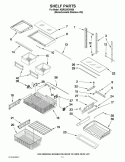 SHELF PARTS Diagram and Parts List for KBRS20EVMS6  KitchenAid Refrigerator
