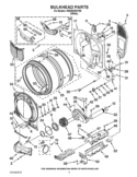 BULKHEAD PARTS Diagram and Parts List for WED96HEYW0  Whirlpool Dryer