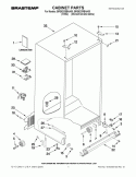 CABINET PARTS Diagram and Parts List for BRS62CRBNA00  Whirlpool Refrigerator