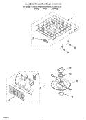 LOWER DISHRACK Diagram and Parts List for DU925SCGQ3  Whirlpool Dishwasher
