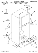 CABINET PARTS Diagram and Parts List for ET1FHTXMQ00  Whirlpool Refrigerator