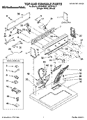TOP AND CONSOLE PARTS Diagram and Parts List for KEYS700LT1  KitchenAid Dryer