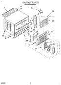 CABINET Diagram and Parts List for ACQ214XD0  Whirlpool Air Conditioner