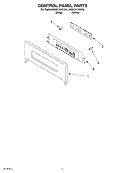 CONTROL PANEL Diagram and Parts List for KEBC247KWH0  KitchenAid Wall Oven