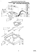 MACHINE BASE Diagram and Parts List for RAL5144BG1  Whirlpool Washer