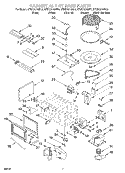 CABINET AND STIRRER Diagram and Parts List for KEMS307GBS0  KitchenAid Microwave Oven Combo