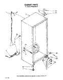 CABINET Diagram and Parts List for EV150LXKW0  Whirlpool Freezer