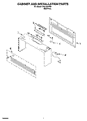 CABINET AND INSTALLATION PARTS Diagram and Parts List for GH4155XPS3  Whirlpool Microwave