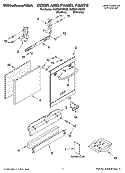 DOOR AND PANEL PARTS Diagram and Parts List for KUDS01VMMT2  KitchenAid Dishwasher
