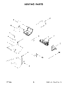 Venting Parts Diagram and Parts List for KFGC500JAV05  KitchenAid Range
