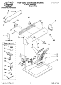 TOP AND CONSOLE, LIT/OPTIONAL Diagram and Parts List for RGX4634KQ2  Roper Dryer
