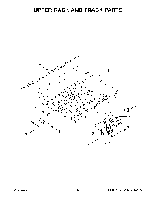 Upper Rack And Track Parts Diagram and Parts List for KDFE204KBL1  KitchenAid Dishwasher