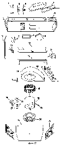 Kenmore Range Hood With Blower Diagram and Parts List for 1559300  Kenmore Range Hood