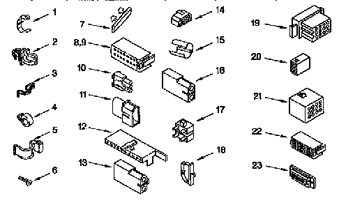 Wiring Harness Diagram and Parts List for LSR7233BGO  Whirlpool Washer