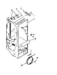 Refrigerator liner Diagram and Parts List for 10652242102  Kenmore Refrigerator