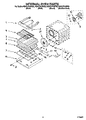 INTERNAL OVEN PARTS Diagram and Parts List for KEHC379JWH08  KitchenAid Microwave Oven Combo