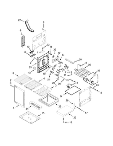 Chassis Parts Diagram and Parts List for KFES530ESS0  KitchenAid Range