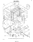 TUB , LITERATURE AND OPTIONAL Diagram and Parts List for DU5004XM0  Whirlpool Dishwasher