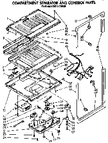 Compartment Separator And Control Diagram and Parts List for KTRF18KTO00  KitchenAid Refrigerator