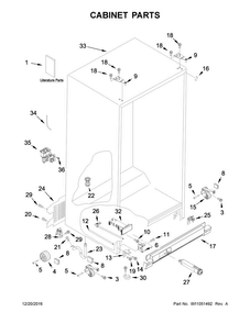 Part Location Diagram of W10828574 Whirlpool Use and care guide