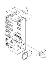 Refrigerator Liner Parts Diagram and Parts List for 10651593011  Kenmore Refrigerator