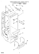 REFRIGERATOR LINER Diagram and Parts List for KSCS25QFWH01  KitchenAid Refrigerator