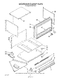 MICROWAVE CABINET Diagram and Parts List for KEMI300VBL4  KitchenAid Microwave Oven Combo